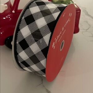 New Black and White Buffalo Plaid Ribbon, plus free gift!